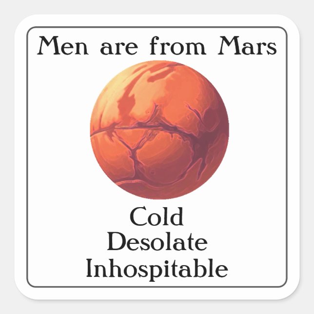 Mars Square Sticker (Front)