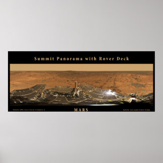 Mars Summit Panorama with Rover Deck Poster