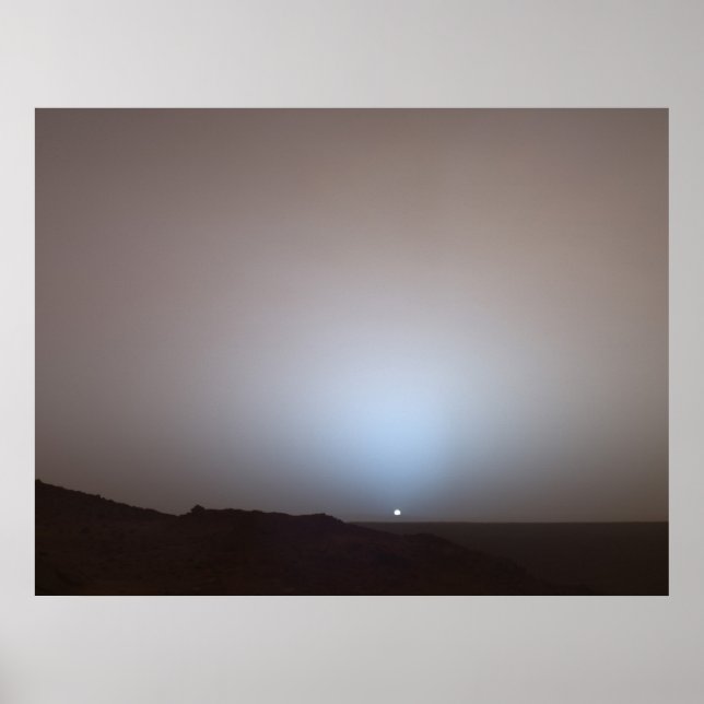 Mars Sunset from the Spirit at Gusev Crater Poster (Front)