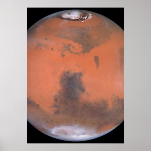 Mars Syrtis Major Region and Hellas Impact Crater Poster