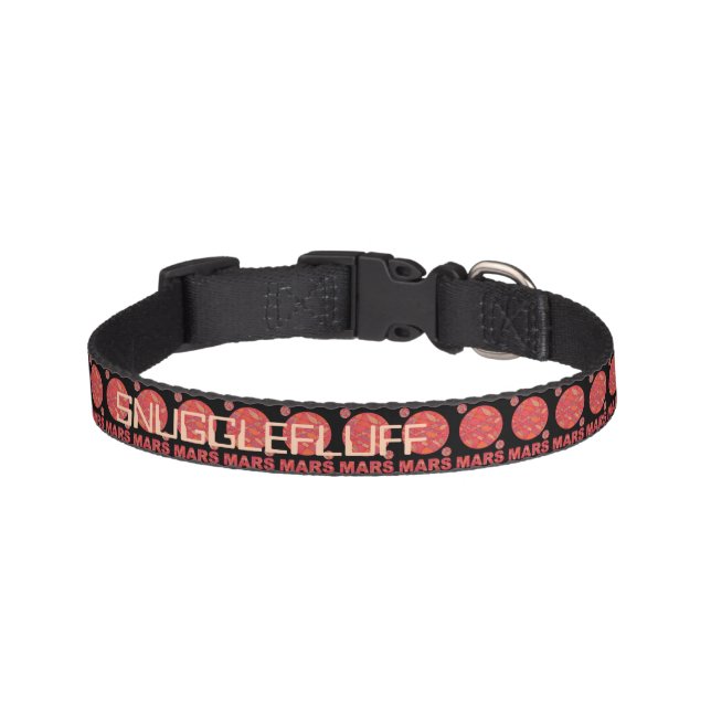 Mars The Red Planet Personalized Geek Dog Collar (Front)