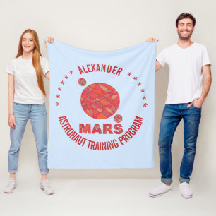Mars The Red Planet Space Geek Solar System Fun Fleece Blanket