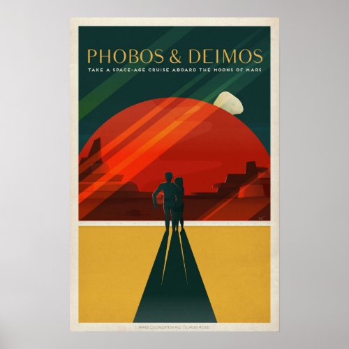 Mars tourism poster for Phobos and Deimos