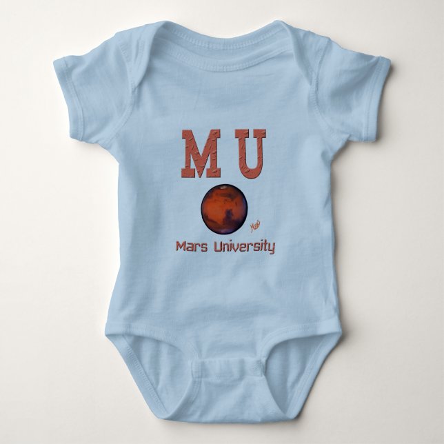 Mars University Infant Creeper - Bl.-Pk.-Gr.-Wt. (Front)