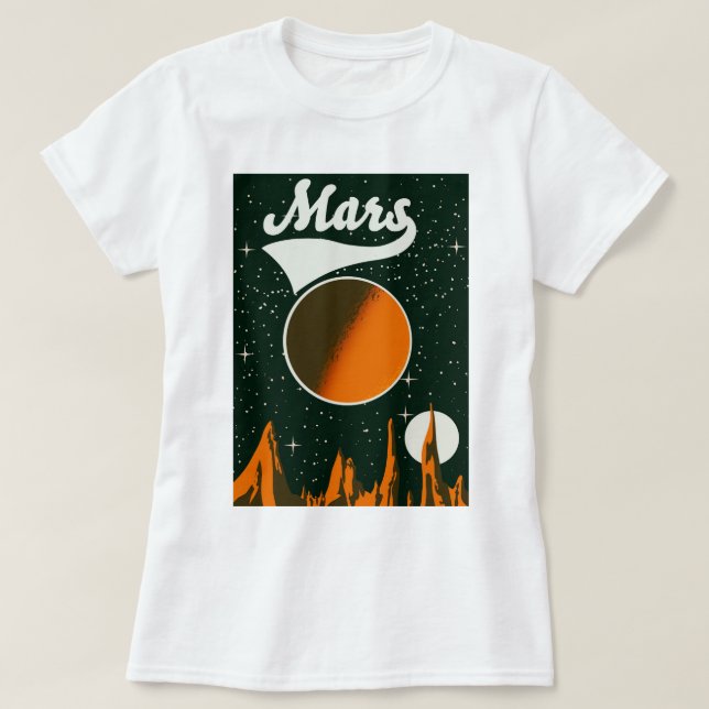 Mars vintage space art T-Shirt (Design Front)