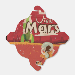 Mars Vintage Travel Poster Favor Boxes