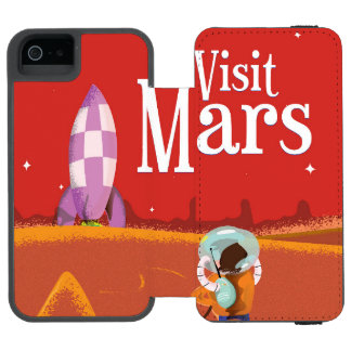 Mars Voyage vintage travel poster iPhone SE/5/5s Wallet Case