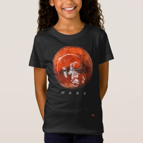 Mars with Best Astronaut  Astronomy Design T_Shirt