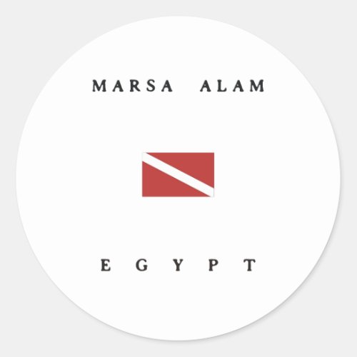 Marsa Alam Egypt Scuba Dive Flag Classic Round Sticker