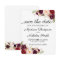 Marsala and Pink Floral Wedding Save The Date Card