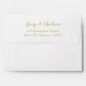 Marsala blush and gold floral wedding Invitation Envelope (Back (Top Flap))