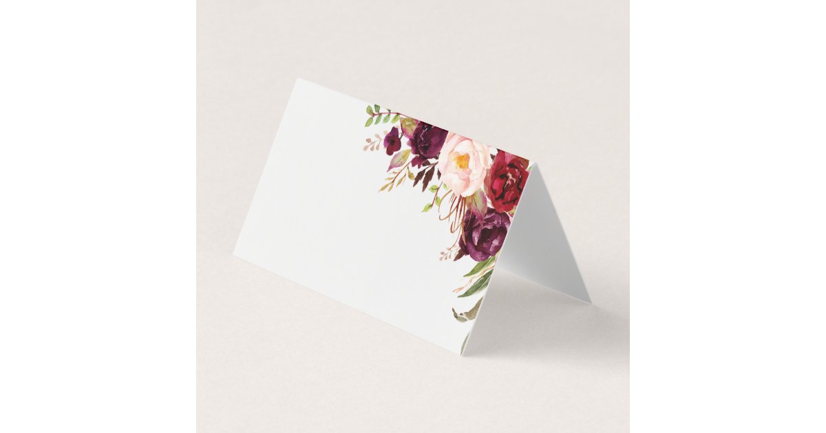 Marsala Burgundy Place Cards | Zazzle.com