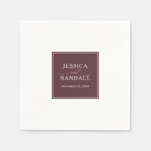 Marsala Burgundy Red Classic Elegance Wedding Napkins