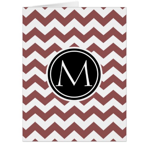 Marsala Chevron Monogrammed