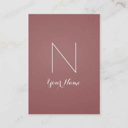 Marsala Fancy Stunning and Monogrammed Business Card
