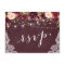 Marsala Floral String Lights Lace Wedding RSVP