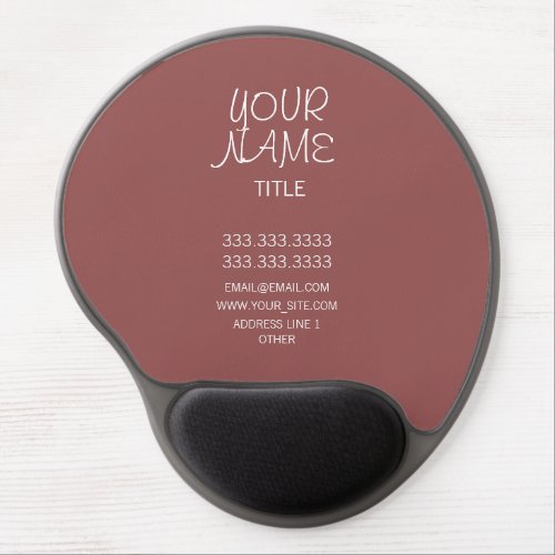 Marsala Freehand Simple Gel Mouse Pad
