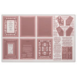 Marsala Girl Power Sewing Patterns Frame &amp; Brooch Fabric