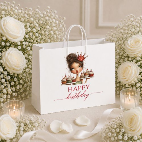 Marsala Humor Woman Deep Red Script gift bag