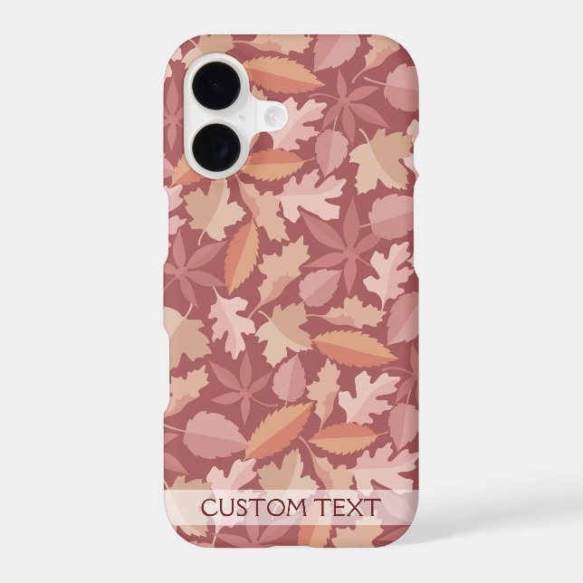 Marsala leaves pattern iphone case (Back)