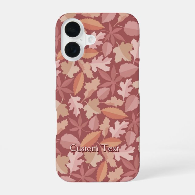 Marsala Leaves Pattern Iphone Case (Back)