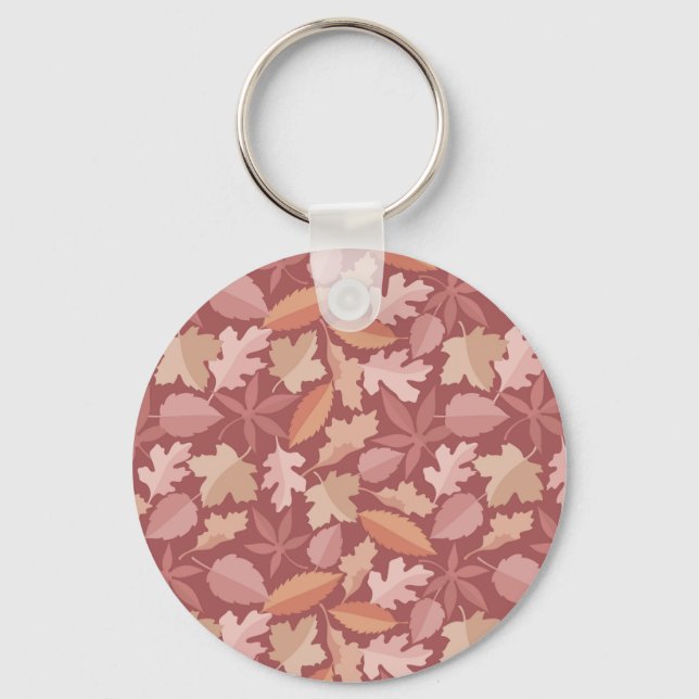 Marsala leaves pattern keychain (Front)