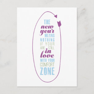 Marsala  New Year Inspirational Quote Typography Holiday Postcard