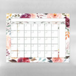 Marsala Peach Floral Monthly Planner Calendar Magnetic Dry Erase Sheet<br><div class="desc">Elegant Peach and Marsala Burgundy Floral Floral Monthly Planner Calendar Magnetic Dry Erase Sheet featuring feminine roses and peonies in shades of marsala and peach on an elegant white blue background behind a reusable monthly calendar planner. Plenty of space for your details and notes. Perfect for your home, dorm, office,...</div>