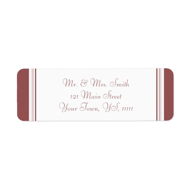 Marsala Return Address Label (Front)