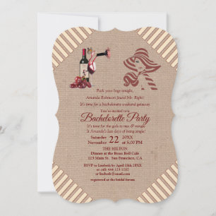 Marsala-wine Tasting Bachelorette Party Invitation