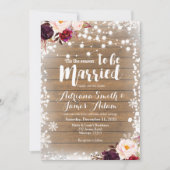 Marsala Winter Snowflakes Holiday Wedding Invitation (Front)