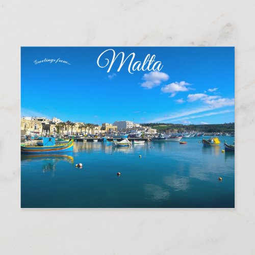 Marsaxlokk Malta Postcard