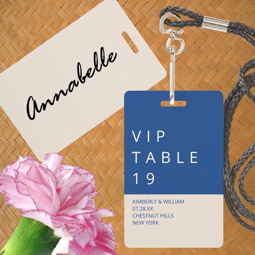 Marseille Bleu Cute Wedding Favor Or Place Card Badge