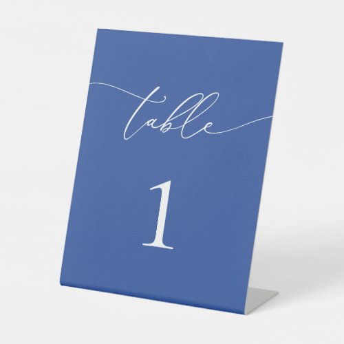 Marseille Bleu Minimalist Table Number Pedestal Sign