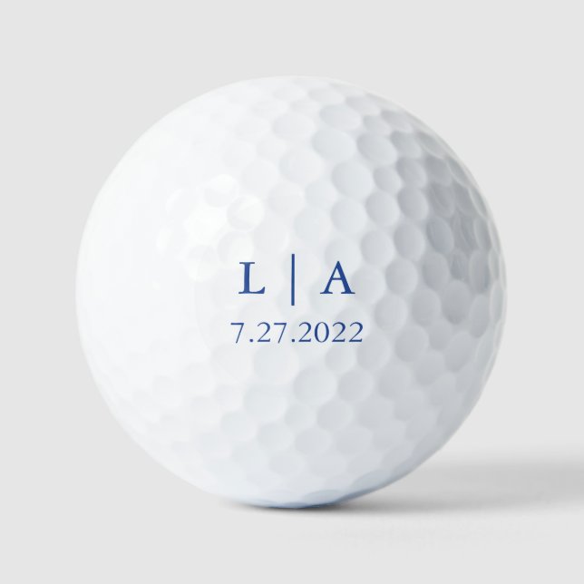 Marseille Bleu Wedding Personalized Golf Ball (Front)