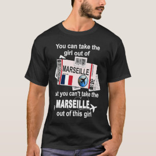Marseille Boarding Pass Marseille Girl Marseille T-Shirt