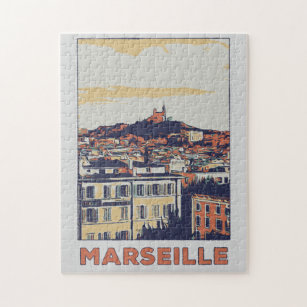 Puzzle for Sale avec l'œuvre « Marseille Vintage Voyage » de l