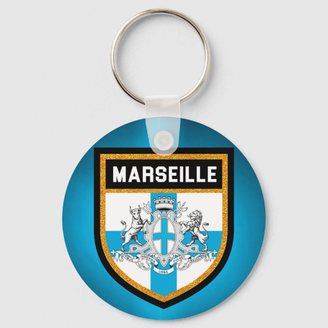 Marseille Flag Keychain (Front)