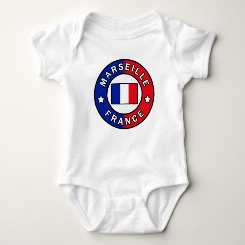 Marseille France Baby Bodysuit