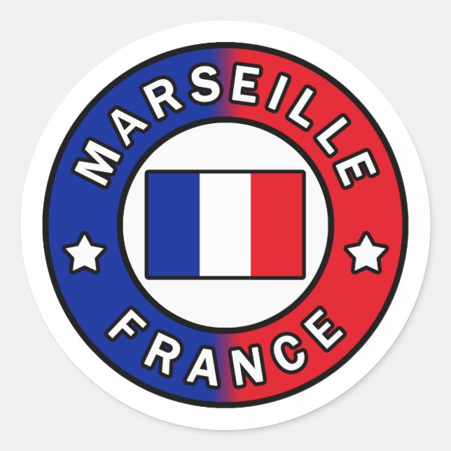 Marseille France Classic Round Sticker (Front)