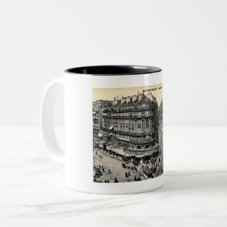 Marseille, France, Rue de la Republique, Vintage Two-Tone Coffee Mug