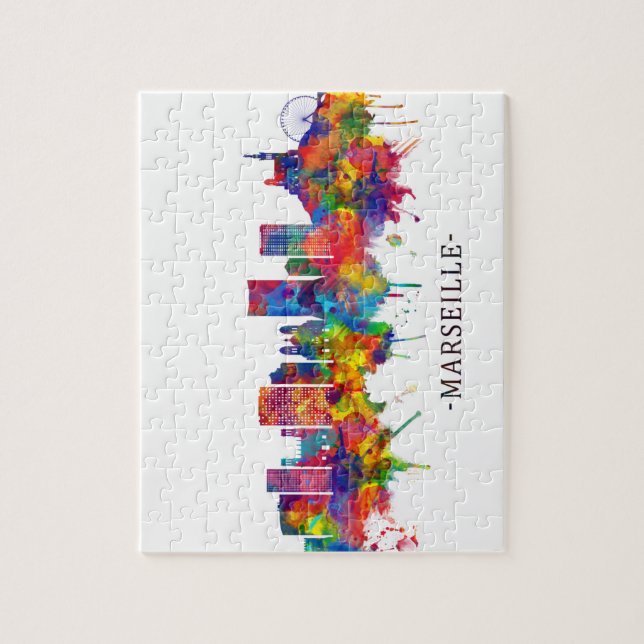 Marseille France Skyline Jigsaw Puzzle (Vertical)