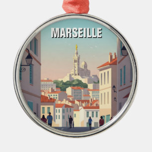 Marseille France Travel Metal Ornament