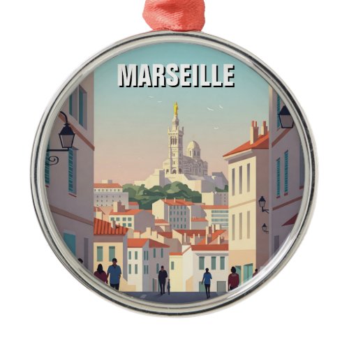 Marseille France Travel Metal Ornament
