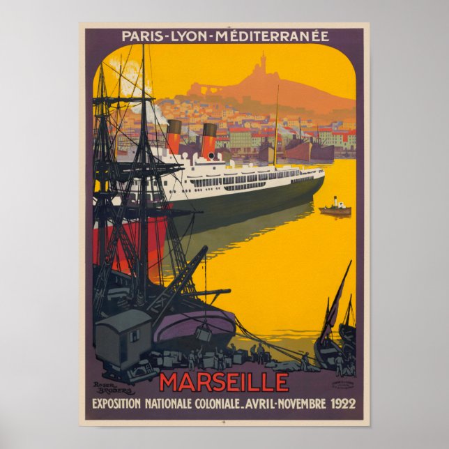 Marseille France Vintage Poster 1922 (Front)