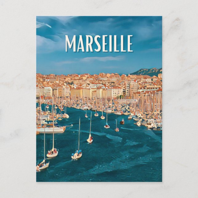 Marseille Photo Vintage Postcard (Front)