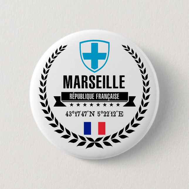 Marseille Pinback Button (Front)