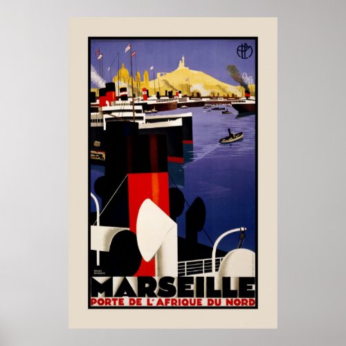 Marseille Porte Afrique Du Nord Poster