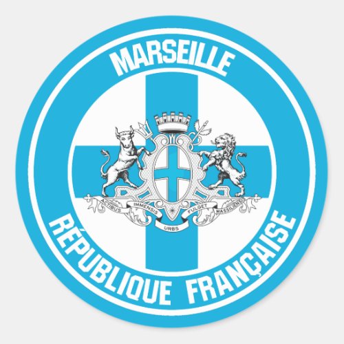 Marseille Round Emblem Classic Round Sticker