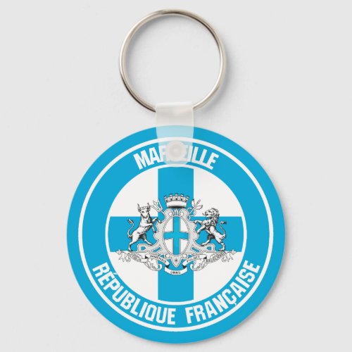 Marseille Round Emblem Keychain